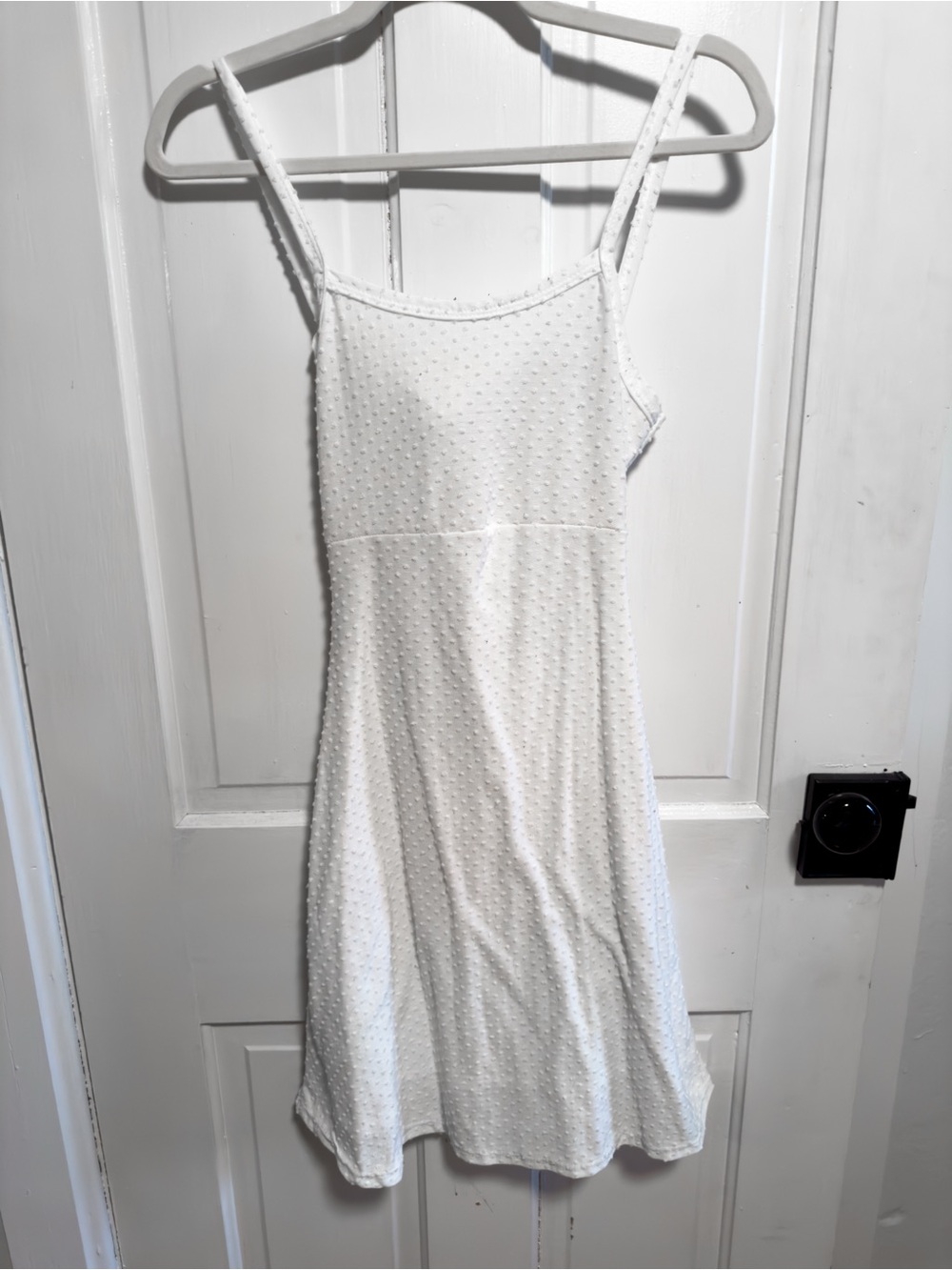 Brit & Bri White Textured Slip Dress